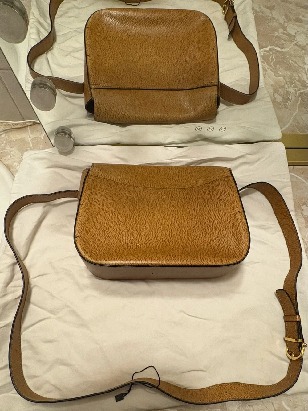 Celine Tan Leather Crossbody Bag Authentic